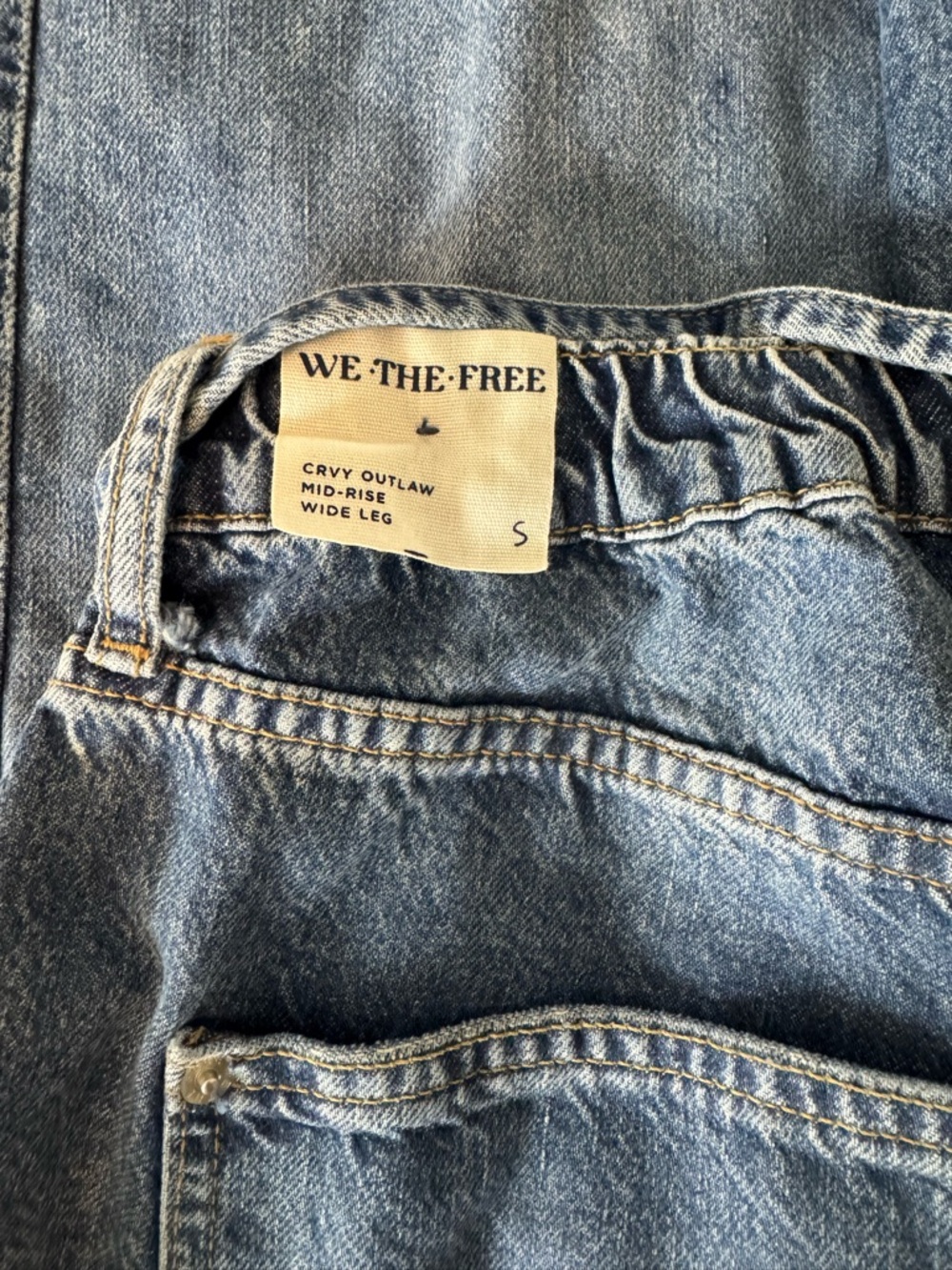 We The Free Light crvy outlaw mid-rise wide leg - Picture 3 of 5